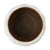 GREEK LEAF CEMENT FLOWER POT SET/2